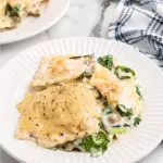 Raviolis de mozzarella y espinaca