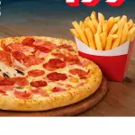 Pizza y papas
