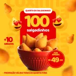 100 Salgadinhos por R$ 49,90