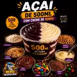 🥣 Açaí 500ml com Creme de Ninho 😍