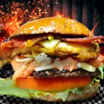 Hamburguesa MIXTA pollo y res