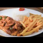 FILÉ DE PEIXE C/MOLHO DE CAMARAO