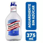 Media Aguardiente. guaro azul 375mL