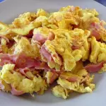 huevos revueltos con jamon