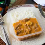 Estrogonofe de Boi e arroz branco