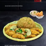 M10-Pollo enrollado + Chaufa