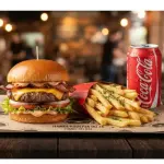 Lanche + refri lata + Fritas