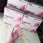 Luva Talge Nitrilica Rosa P C/100un