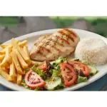 Pollo a la Plancha Agre,papas fritas