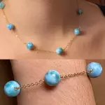 Collar de Esferas Larimar