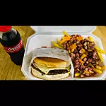 X burger + fritas c bacon e cheddar