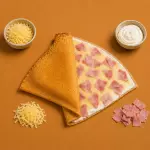 Crepa Doble queso con Jamón
