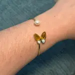 Pulsera rígida mariposa mixta