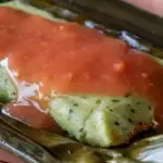 Vaporcito de chaya con queso