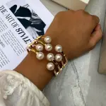 Brasalete de perlas abertura