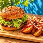 Hamburguesa Con Papas