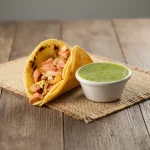 Taco de chancho con salchicha