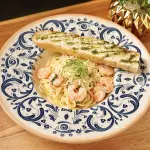 Pasta camarones al ajillo fds