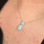 Collar punto y gota Larimar