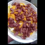Fritas +cheddar +mussarela+calabresa