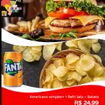Americano simple+ Batata Chip + lata