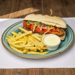 Sándwich de pescado a la chilena
