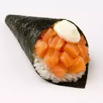 temaki salmão com creem chese