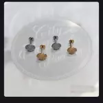 Labret piedra de opalo en titanio