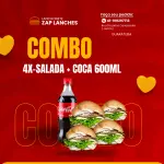 4x salada+refri 600 ml
