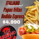 Hotdog + papas  + bebida