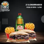 2 X.CHURRASCO + FRITAS + REFRI 1L