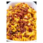 Batata com cheddar e bacon
