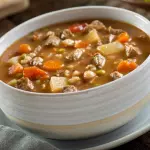 Sopa de carne com legumes