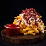 Batata Frita c/Catupiry e Carne Seca