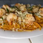 Pasta con camarones