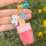 Strawberry milk keychain