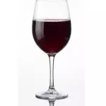 Copo de vinho maduro