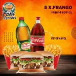 5 X.Frango + FRITAS + REFRI 2L