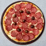 Pizza calabresa.