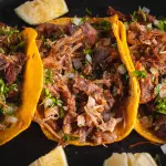 Tacos Carnitas con queso (x3)