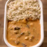 Estrogonofe Shimeji com arroz intral