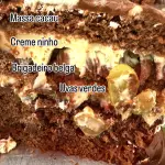 Fatia torta bombom de uvas