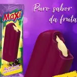 Sorvete de açaí com leite condensado
