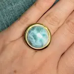 Anillo Circular de Larimar