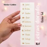 Sticker letras doradas foil