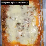 Nhoque de aipim a bolonhesa
