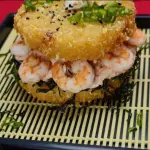 Sushi burguer camarão