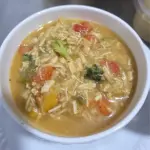 Creme de grão de bico e Frang xadrez