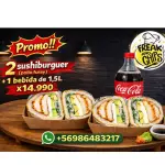 2 SUSHIBURGER POLLO FURAY + BEB 1,5L