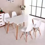 Combo Mesa 140x80 + 4 sillas eames